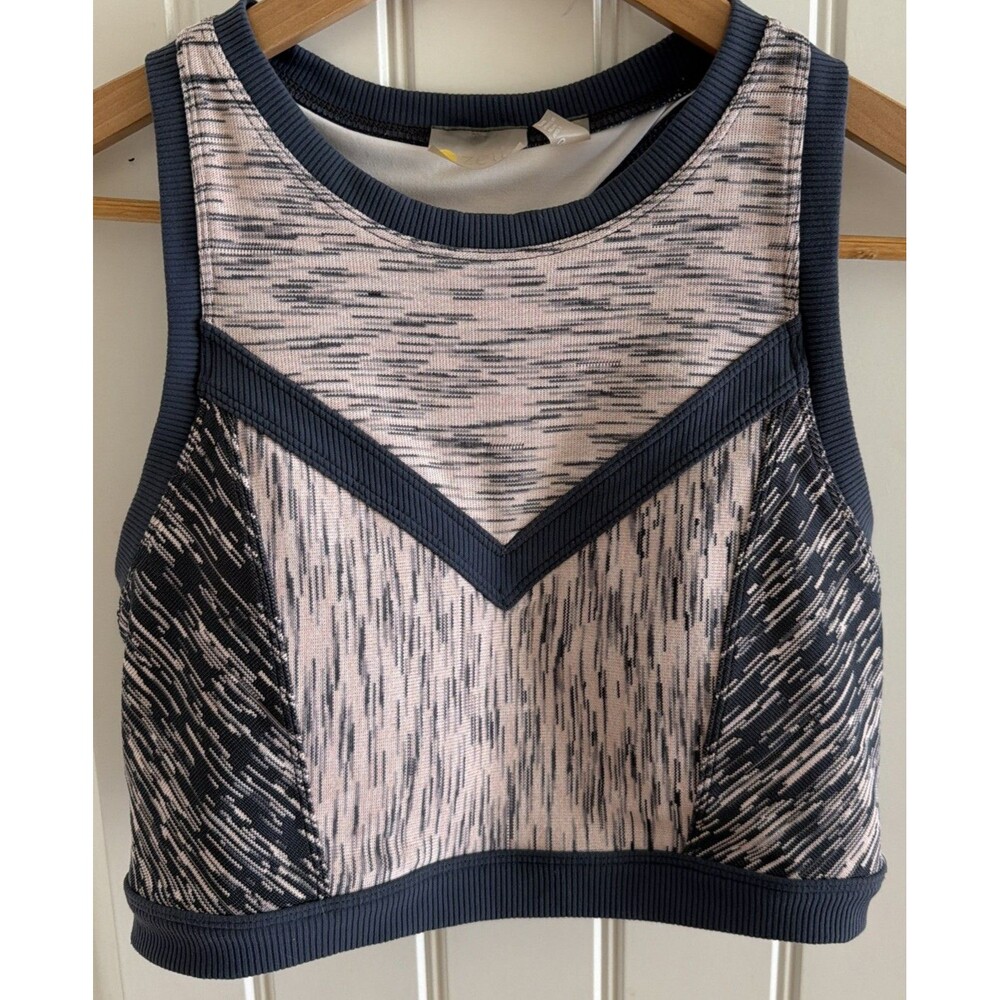 ZELLA Size S Womens Gray Lined Wireless Pull On Racer Back Fitness Sports Bra